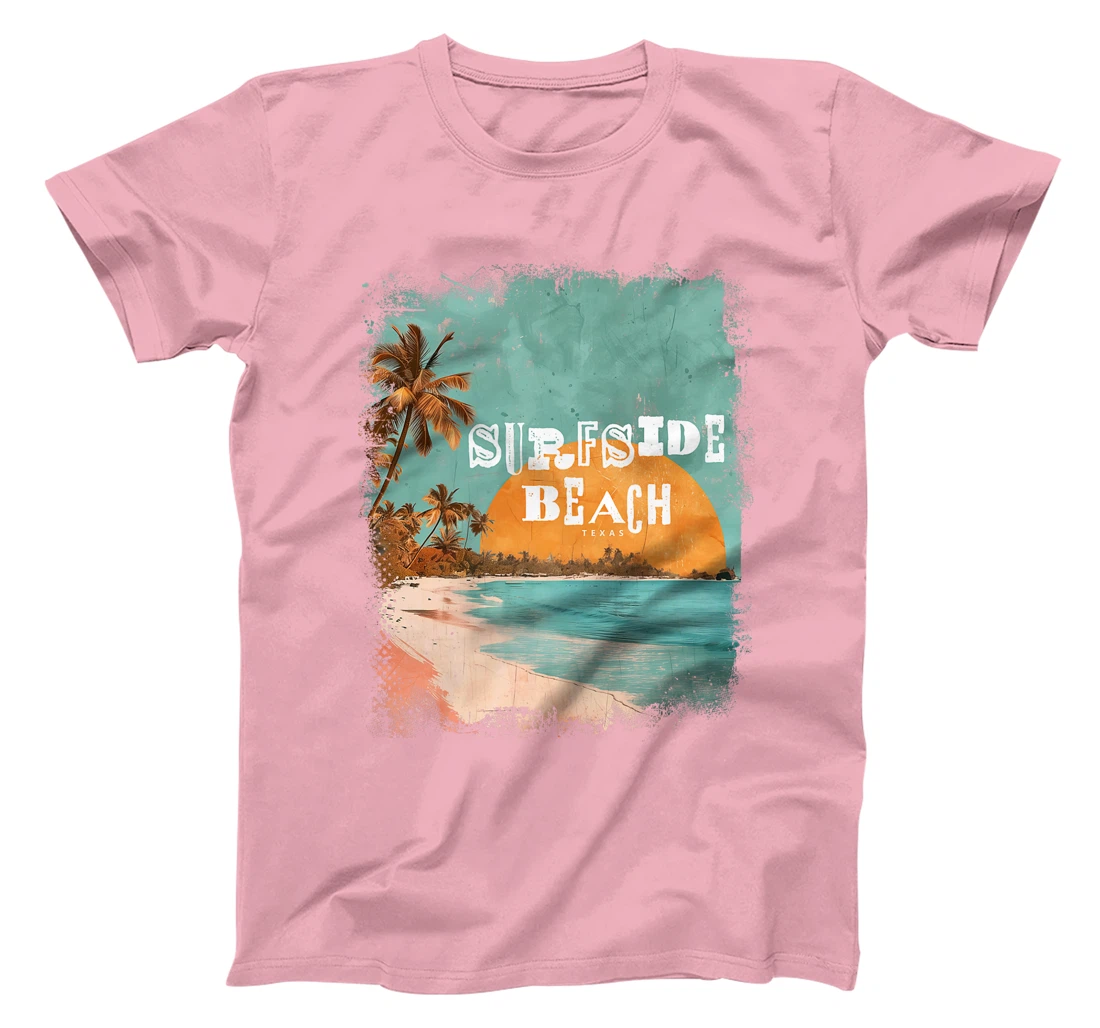 Surfside Beach Texas Holiday TX Vacation Palm Tree Vintage Premium T-Shirt