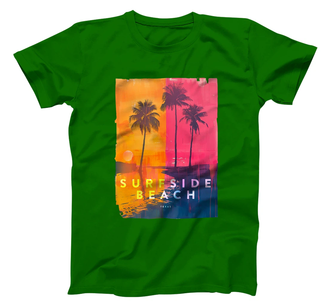 Surfside Beach Texas Holiday TX Vacation Palm Tree Vintage Premium T-Shirt
