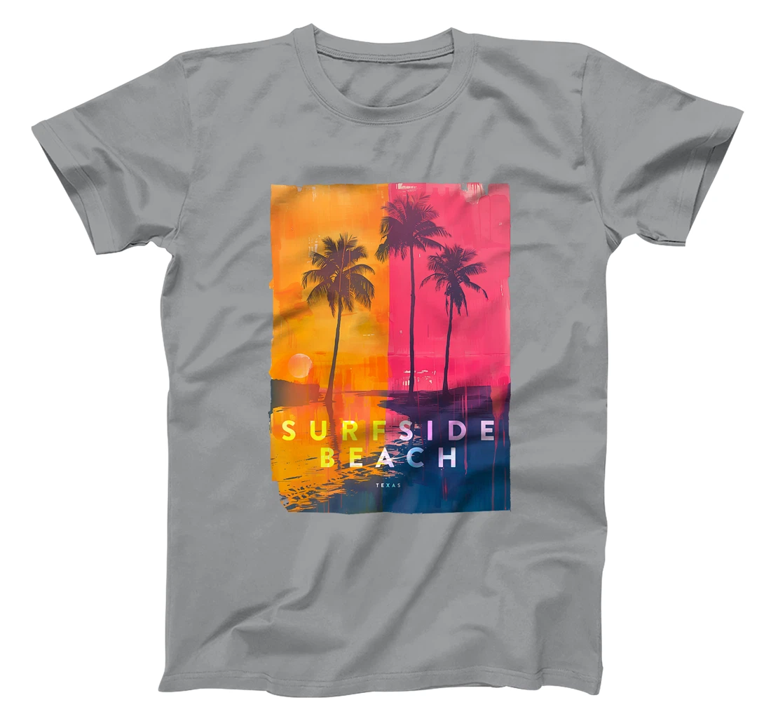 Surfside Beach Texas Holiday TX Vacation Palm Tree Vintage Premium T-Shirt