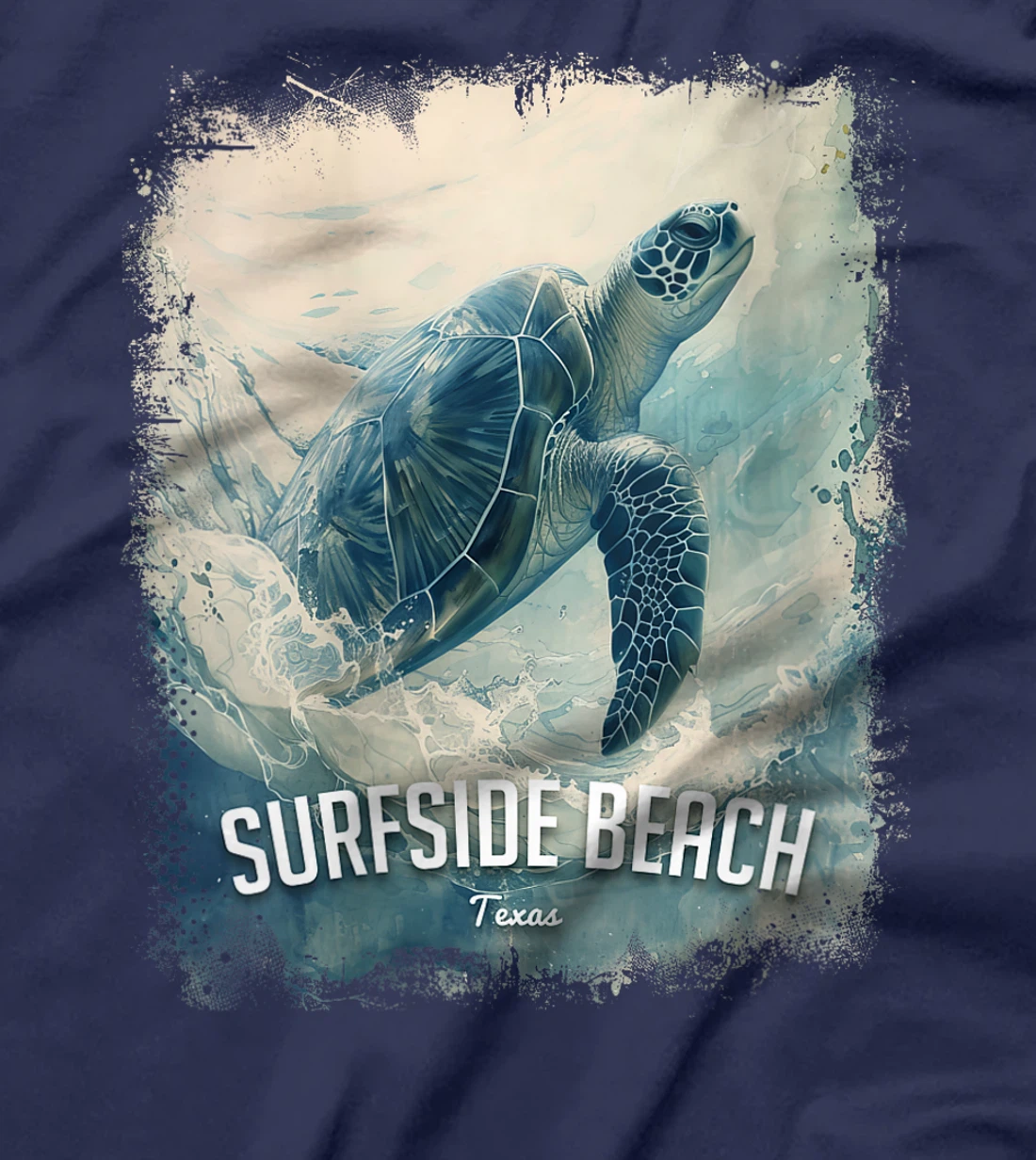 Womens Surfside Beach Texas Holiday TX Vacation Vintage Sea Turtle T-Shirt