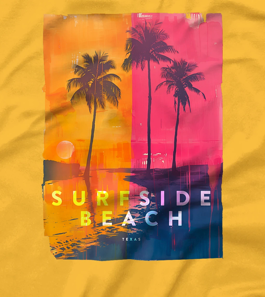 Surfside Beach Texas Holiday TX Vacation Palm Tree Vintage Premium T-Shirt