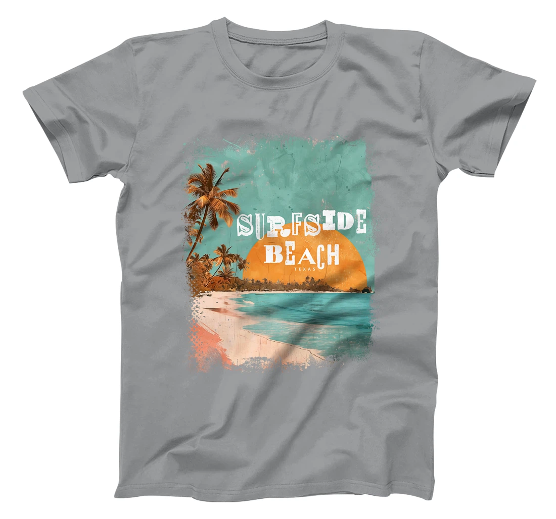 Surfside Beach Texas Holiday TX Vacation Palm Tree Vintage Premium T-Shirt