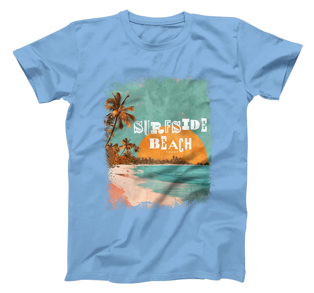 Surfside Beach Texas Holiday TX Vacation Palm Tree Vintage Premium T-Shirt