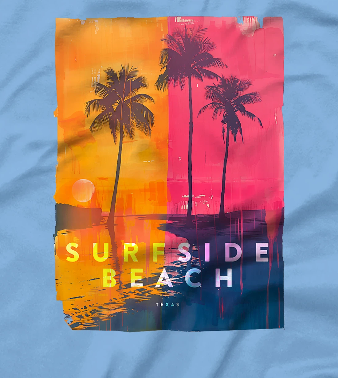 Surfside Beach Texas Holiday TX Vacation Palm Tree Vintage Premium T-Shirt