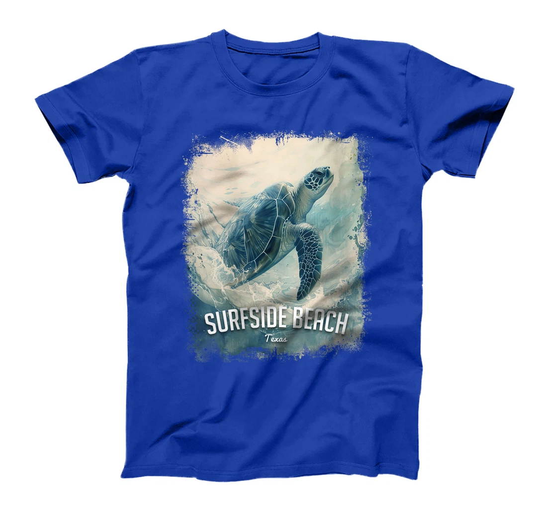 Womens Surfside Beach Texas Holiday TX Vacation Vintage Sea Turtle T-Shirt