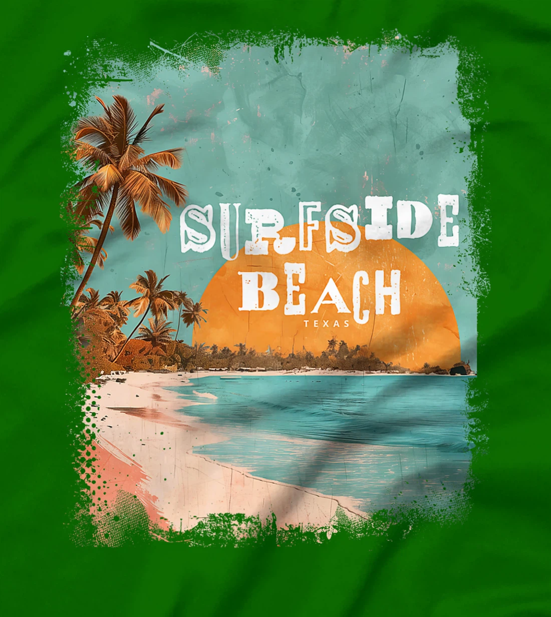Surfside Beach Texas Holiday TX Vacation Palm Tree Vintage Premium T-Shirt
