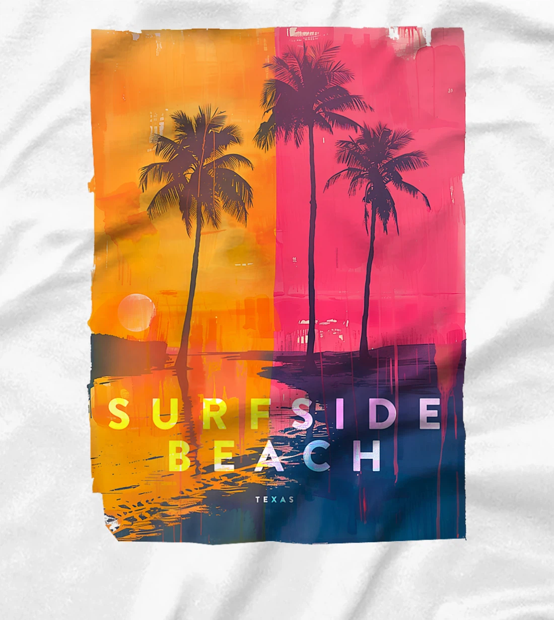 Surfside Beach Texas Holiday TX Vacation Palm Tree Vintage Premium T-Shirt