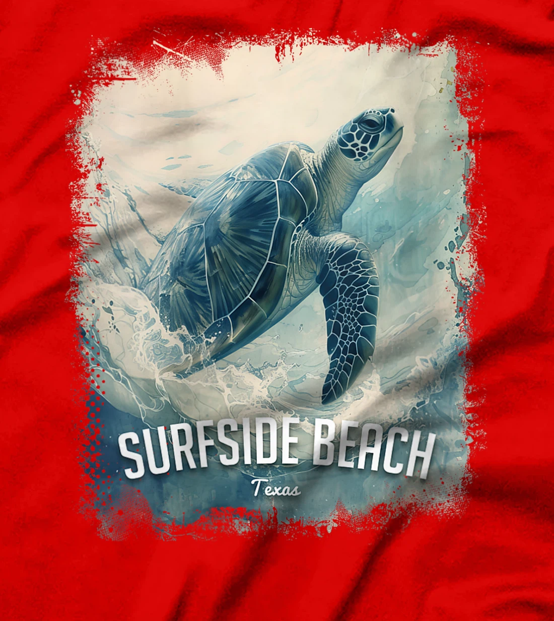 Womens Surfside Beach Texas Holiday TX Vacation Vintage Sea Turtle T-Shirt