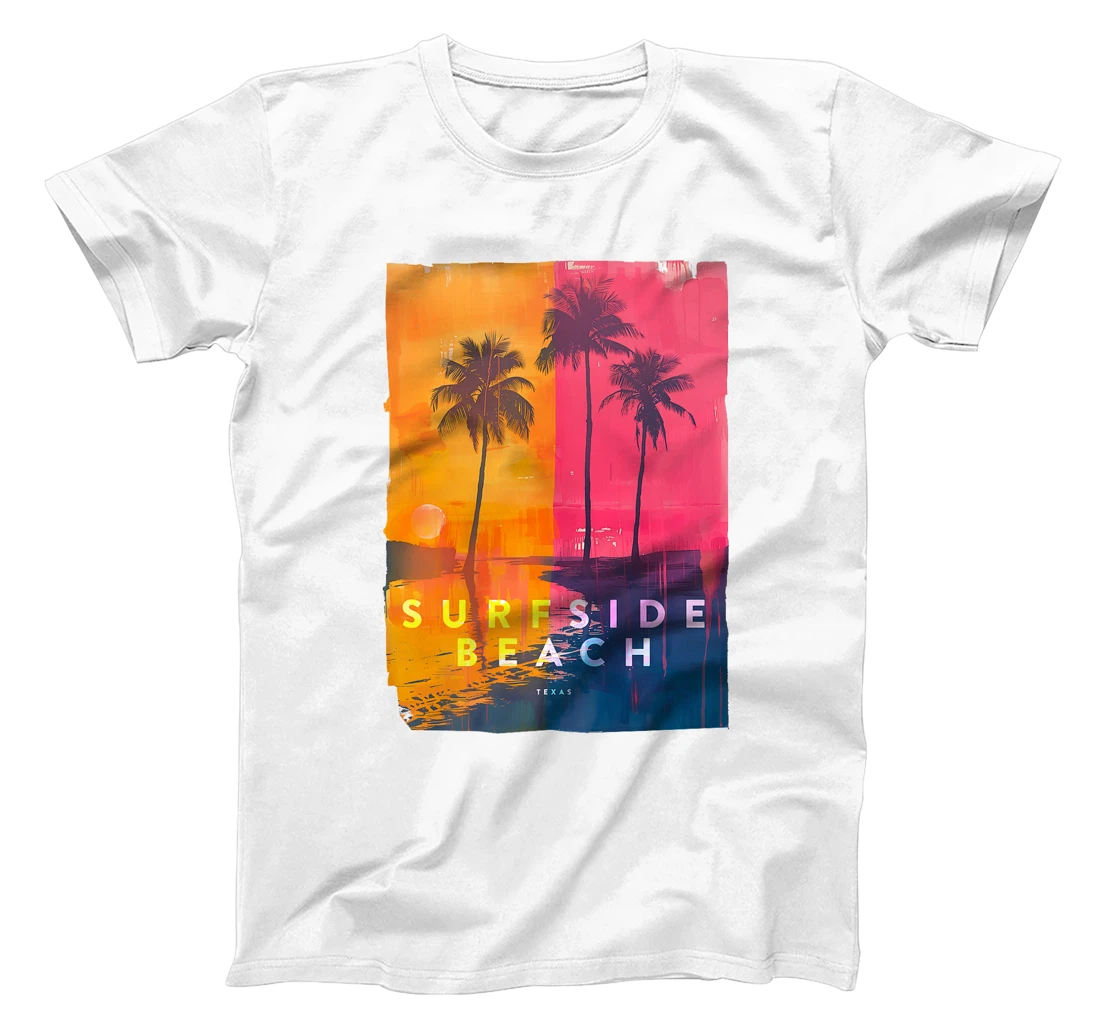 Surfside Beach Texas Holiday TX Vacation Palm Tree Vintage Premium T-Shirt