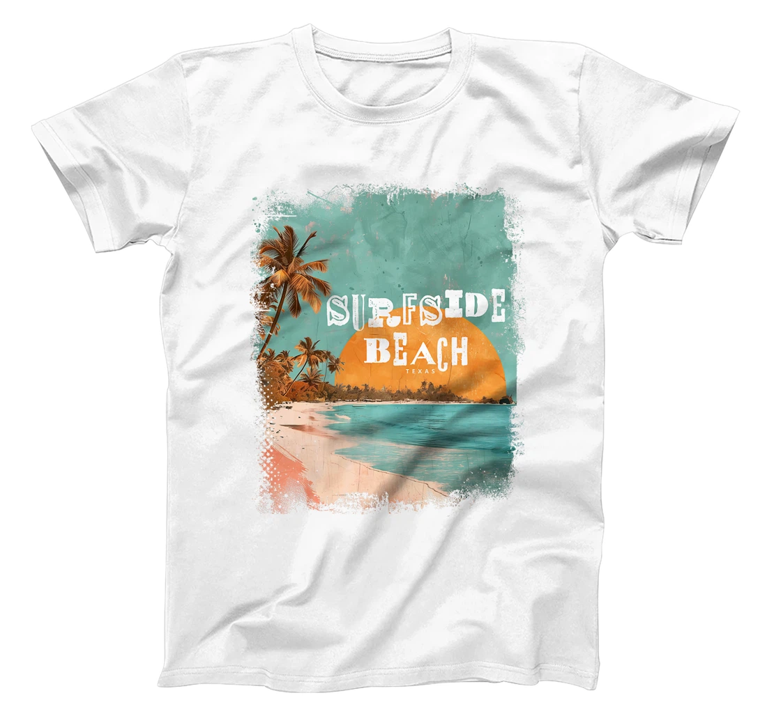 Surfside Beach Texas Holiday TX Vacation Palm Tree Vintage Premium T-Shirt