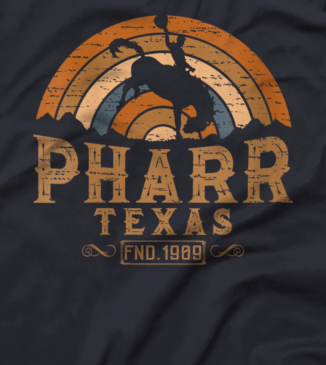 Womens Pharr Texas TX Retro Style Rodeo Cowboy T-Shirt
