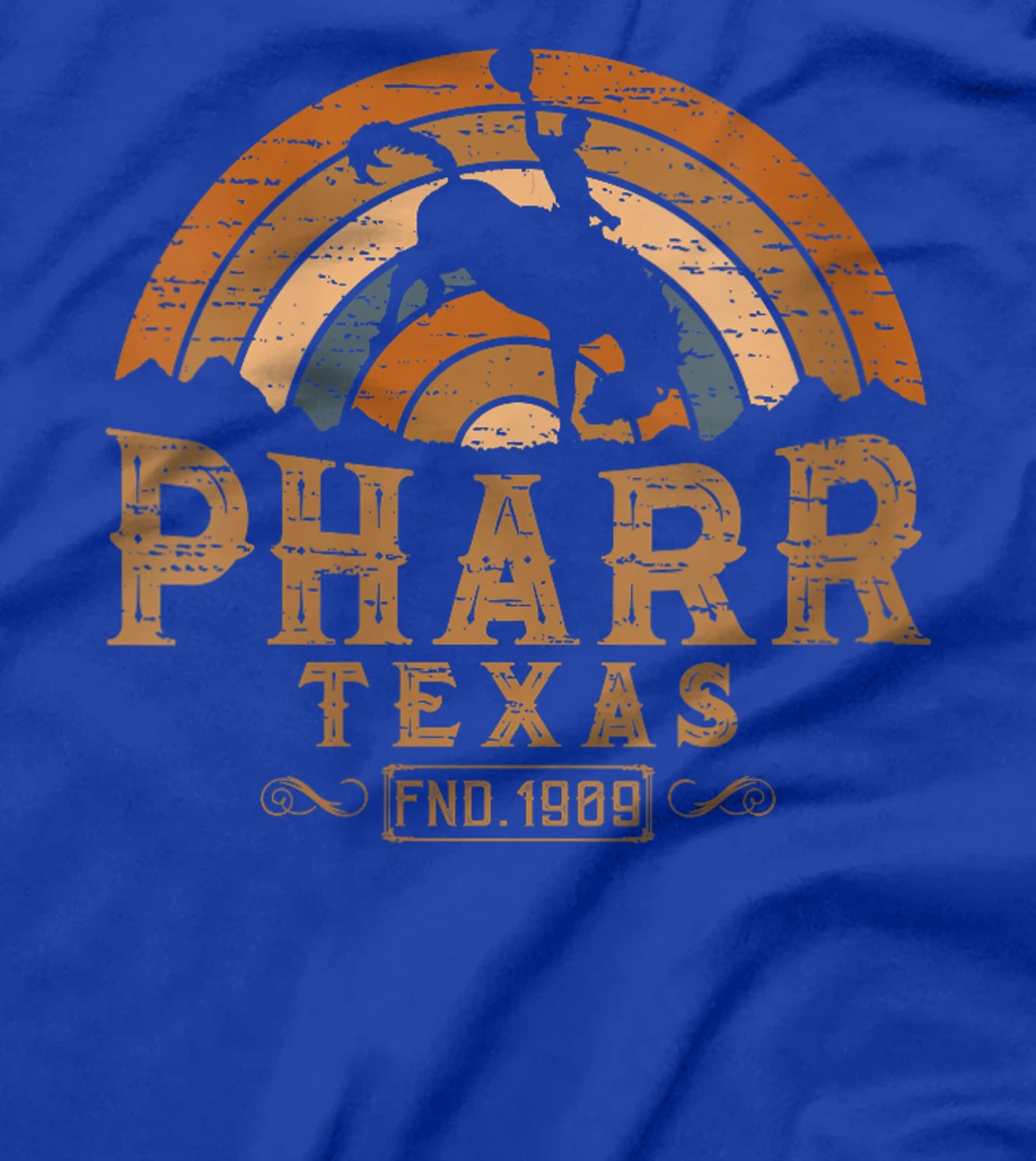Womens Pharr Texas TX Retro Style Rodeo Cowboy T-Shirt