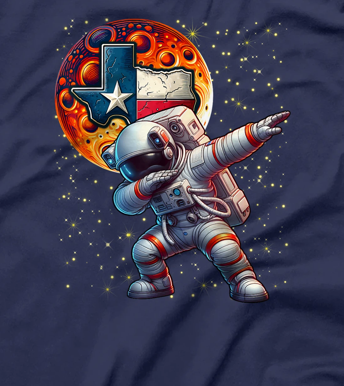 Womens Texas 1965 Houston City Space Dabbing Astronaut Astronomy T-Shirt