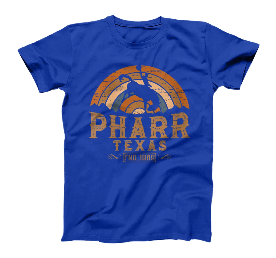 Womens Pharr Texas TX Retro Style Rodeo Cowboy T-Shirt