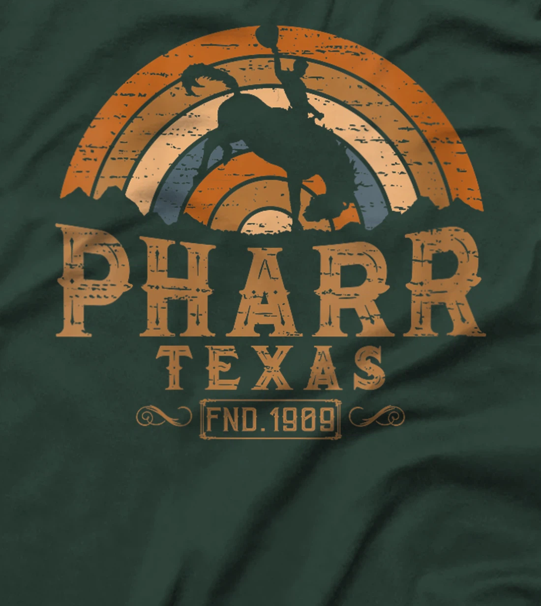 Womens Pharr Texas TX Retro Style Rodeo Cowboy T-Shirt