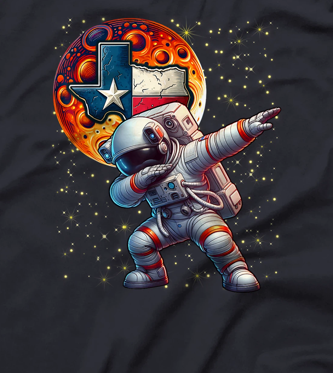 Womens Texas 1965 Houston City Space Dabbing Astronaut Astronomy T-Shirt
