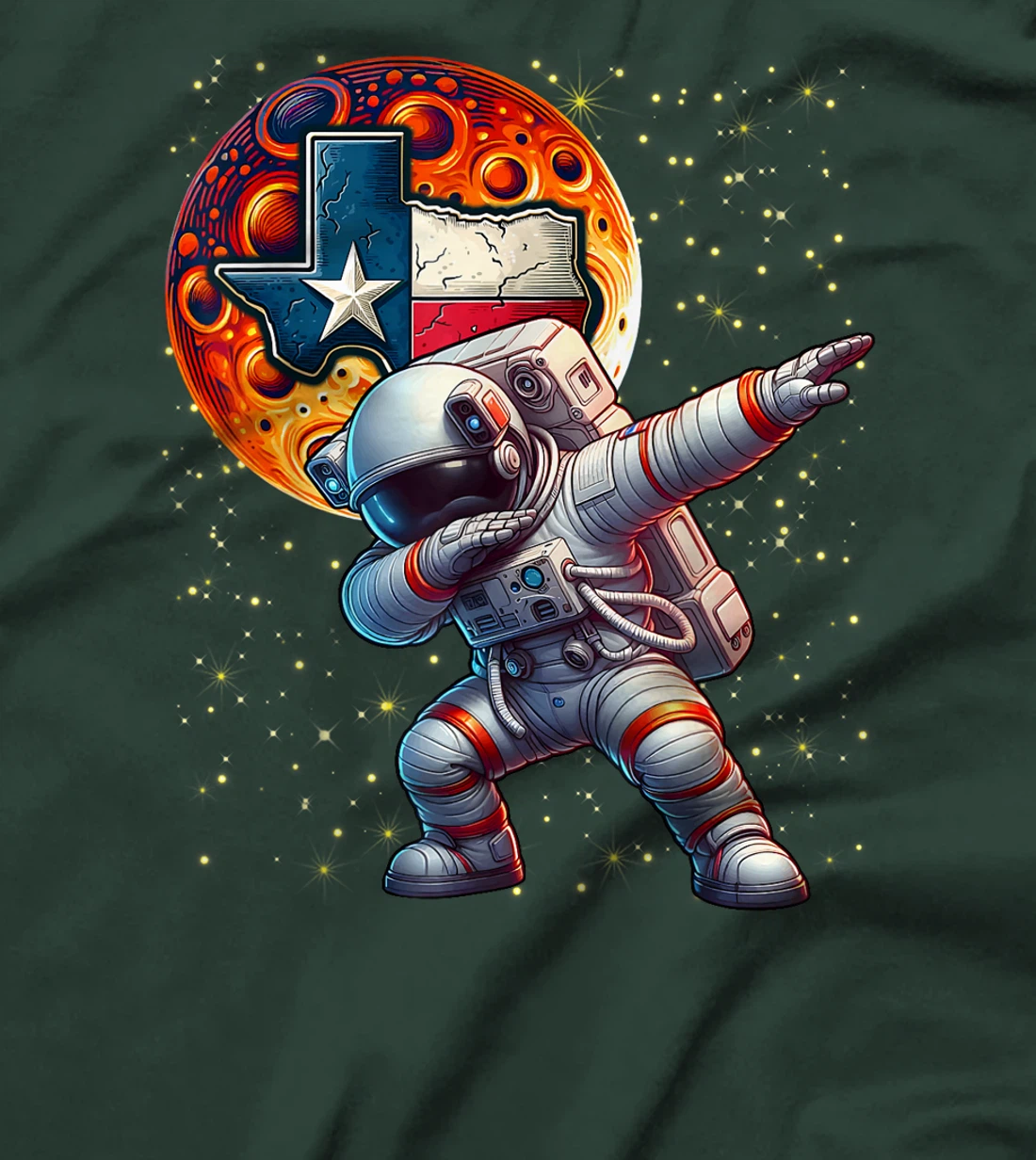 Womens Texas 1965 Houston City Space Dabbing Astronaut Astronomy T-Shirt