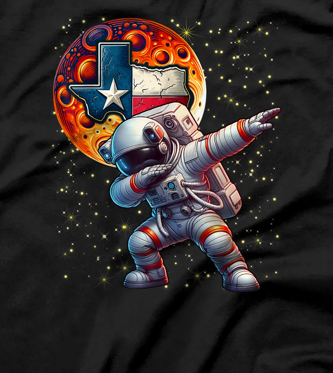 Womens Texas 1965 Houston City Space Dabbing Astronaut Astronomy T-Shirt
