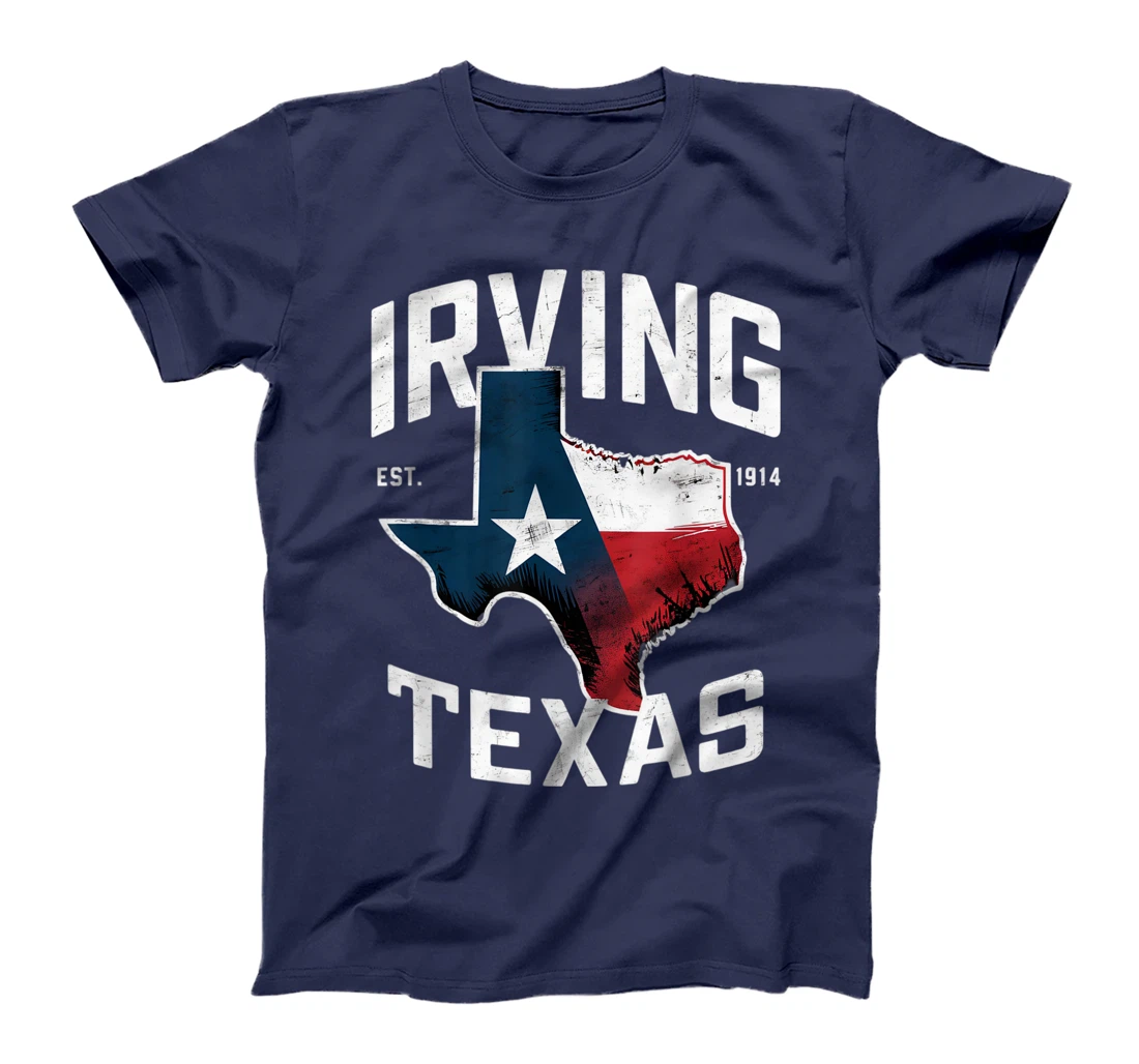 Irving Texas TX Vintage State Flag | Est. 1914 T-Shirt