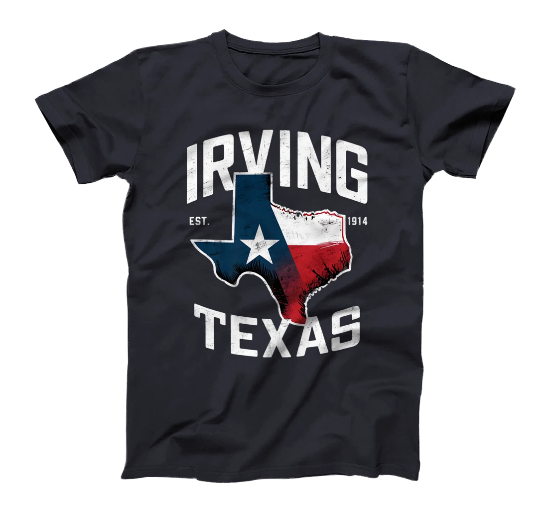 Irving Texas TX Vintage State Flag | Est. 1914 Premium T-Shirt