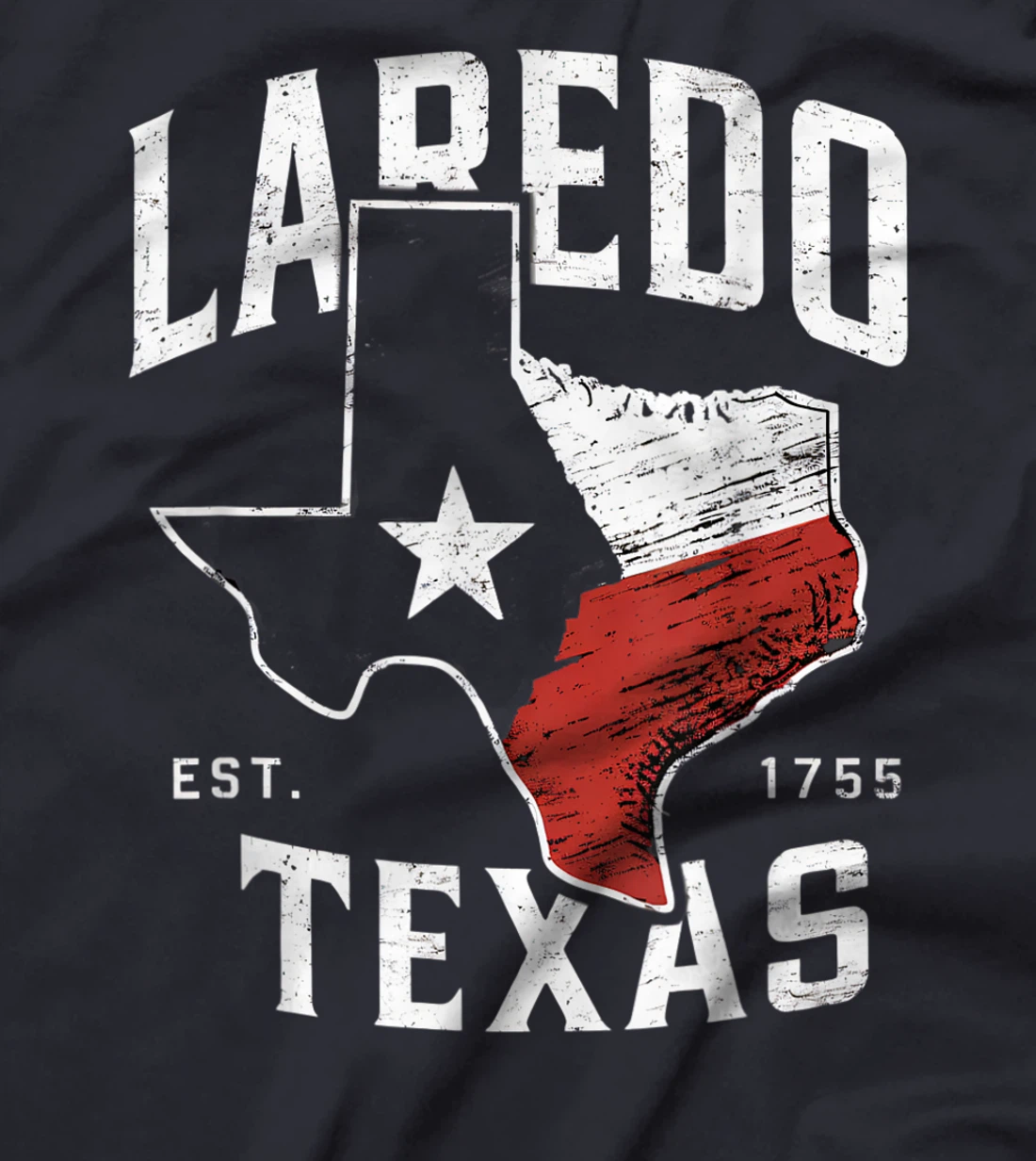 Laredo Texas TX Vintage State Flag | Est. 1775 T-Shirt