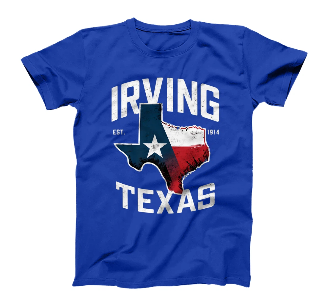 Irving Texas TX Vintage State Flag | Est. 1914 Premium T-Shirt