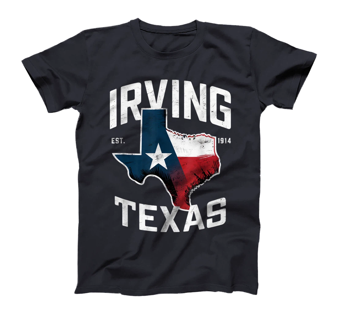 Irving Texas TX Vintage State Flag | Est. 1914 T-Shirt