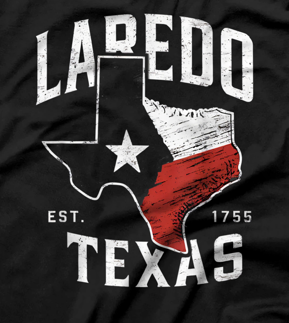 Laredo Texas TX Vintage State Flag | Est. 1775 T-Shirt