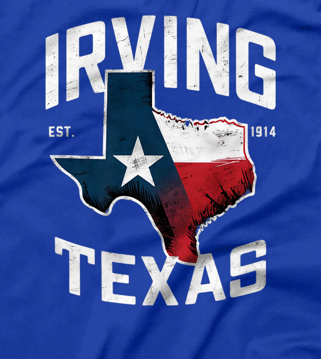Irving Texas TX Vintage State Flag | Est. 1914 Premium T-Shirt