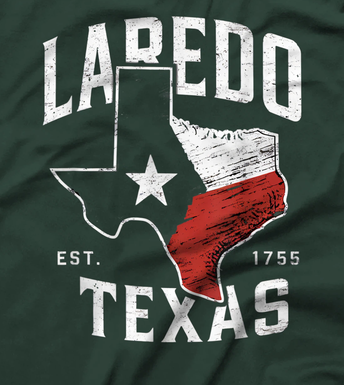 Laredo Texas TX Vintage State Flag | Est. 1775 T-Shirt