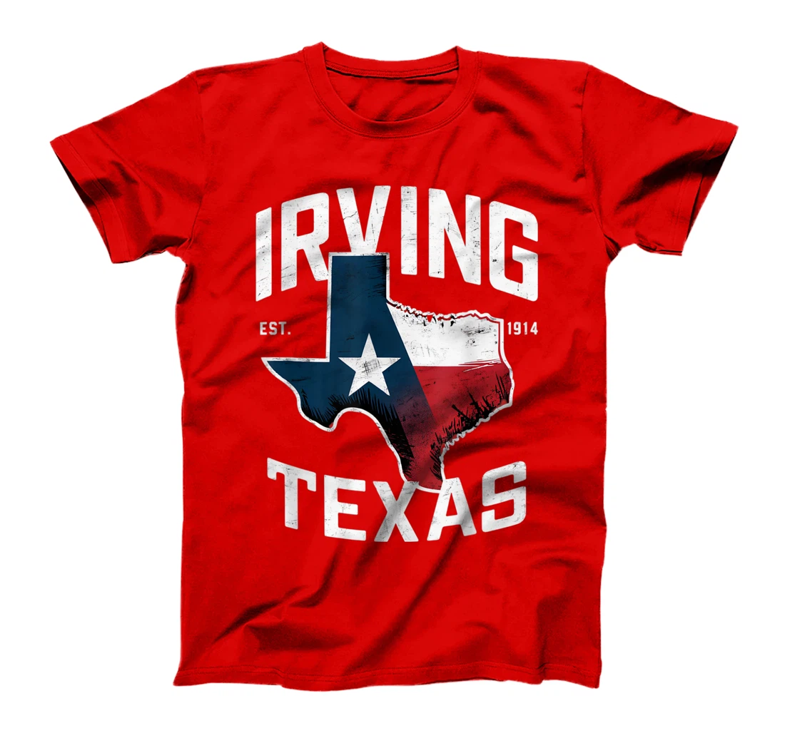 Irving Texas TX Vintage State Flag | Est. 1914 T-Shirt