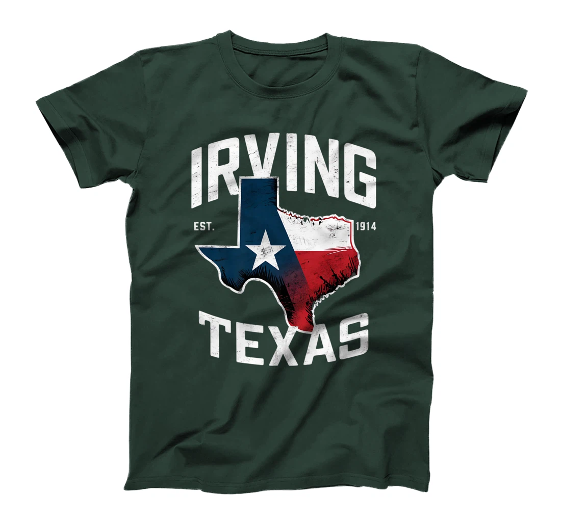 Irving Texas TX Vintage State Flag | Est. 1914 Premium T-Shirt