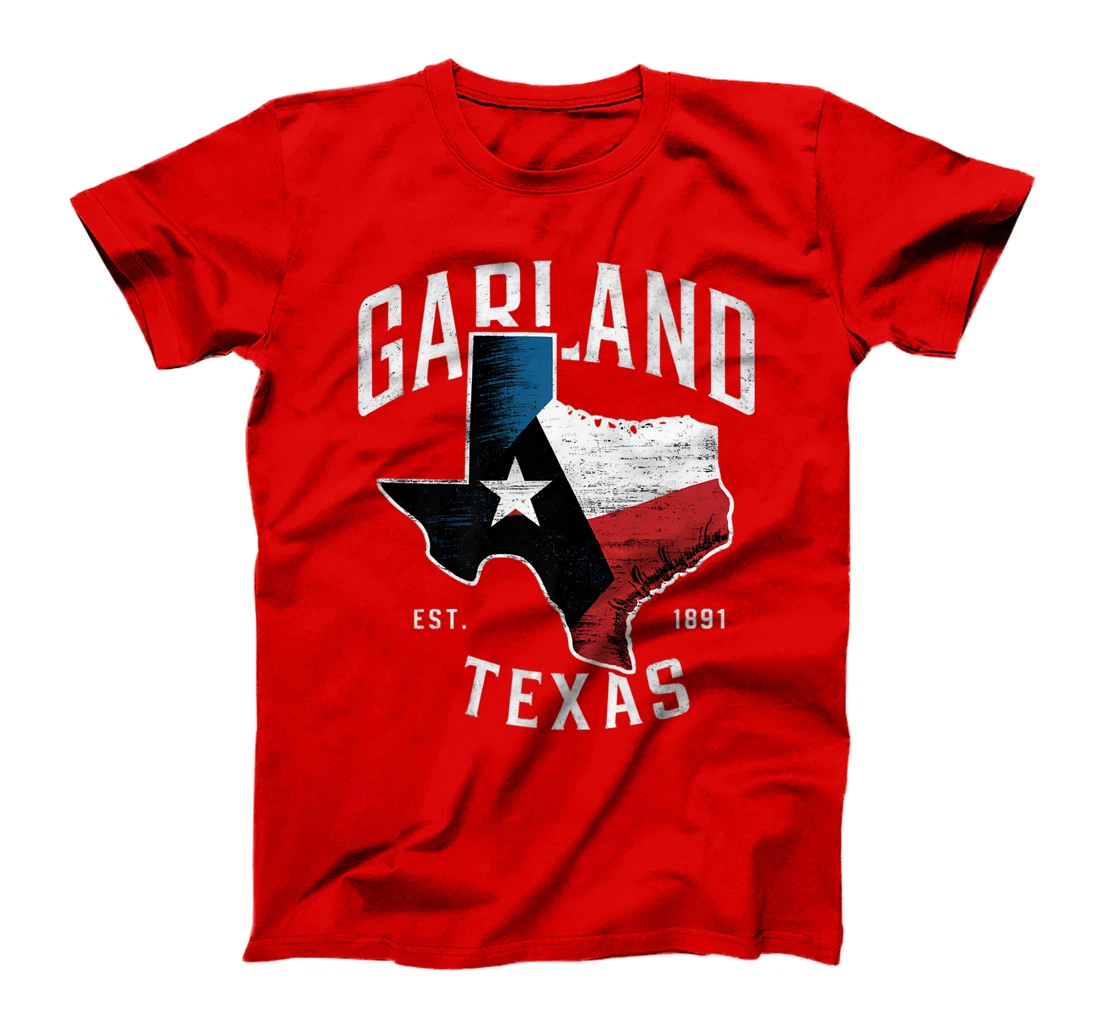 Garland Texas TX Vintage State Flag | Est. 1891 Premium T-Shirt