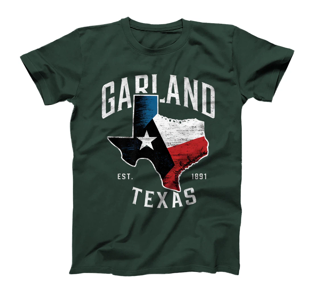 Garland Texas TX Vintage State Flag | Est. 1891 Premium T-Shirt