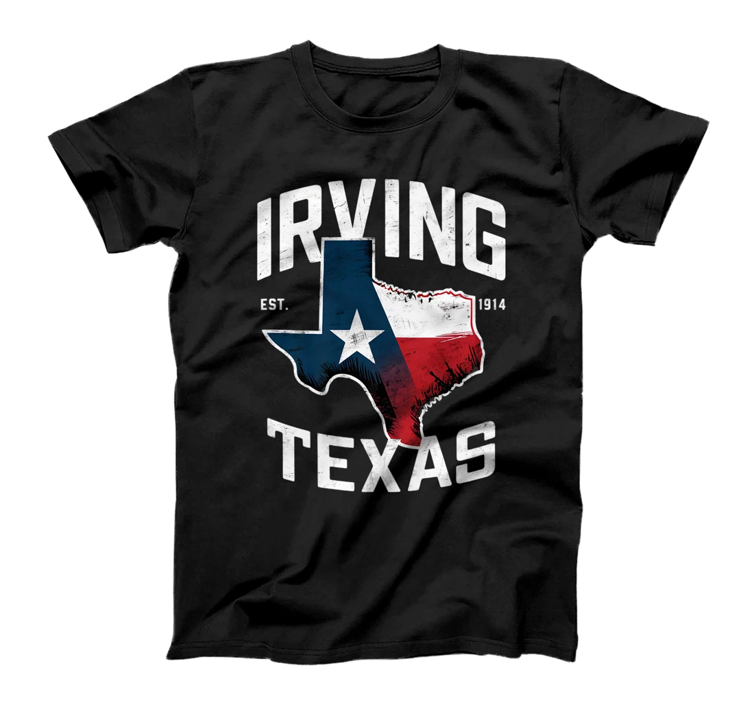 Irving Texas TX Vintage State Flag | Est. 1914 Premium T-Shirt