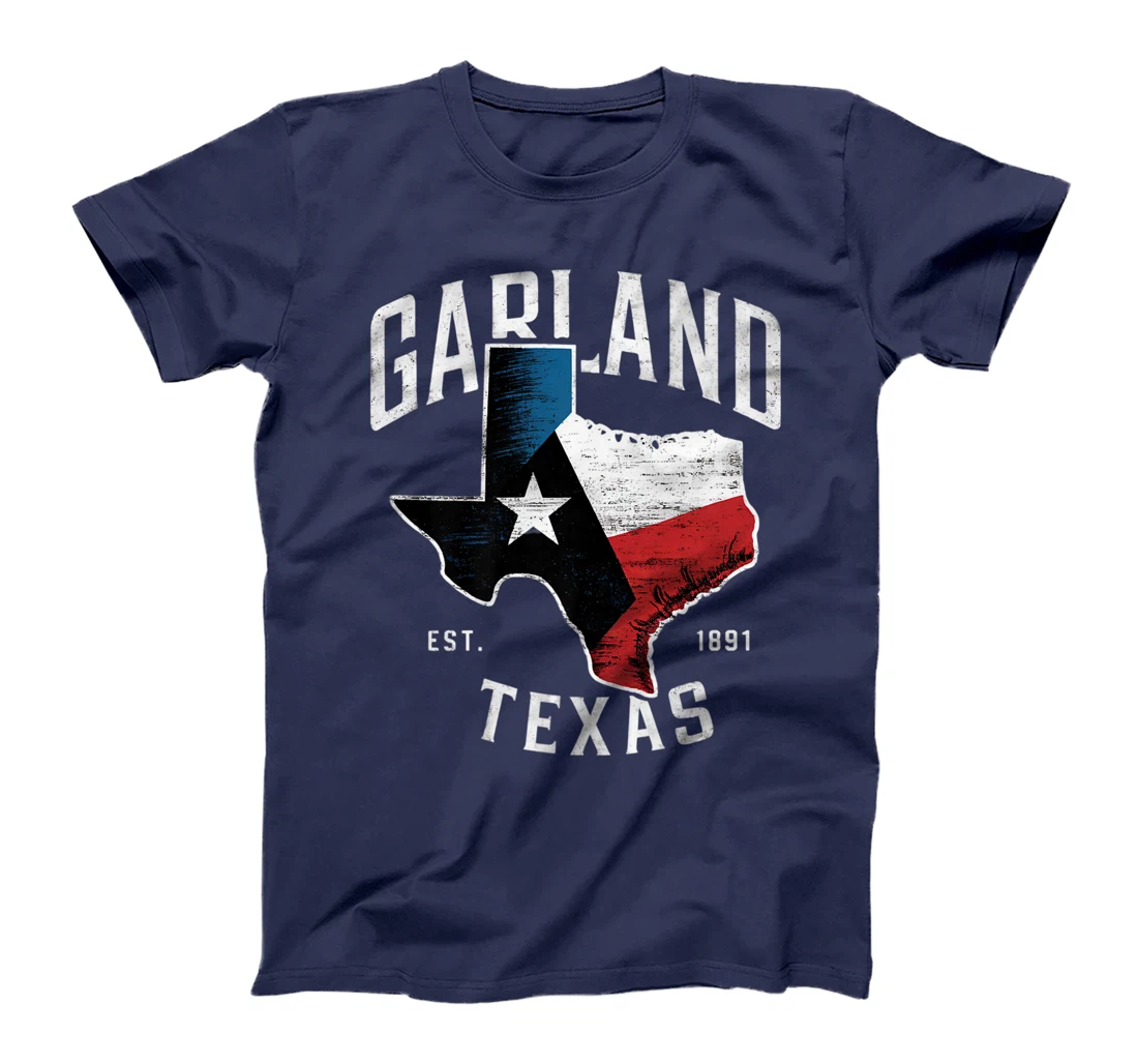 Garland Texas TX Vintage State Flag | Est. 1891 Premium T-Shirt