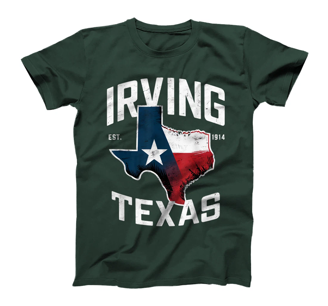 Irving Texas TX Vintage State Flag | Est. 1914 T-Shirt