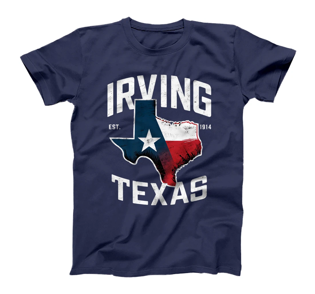 Irving Texas TX Vintage State Flag | Est. 1914 Premium T-Shirt