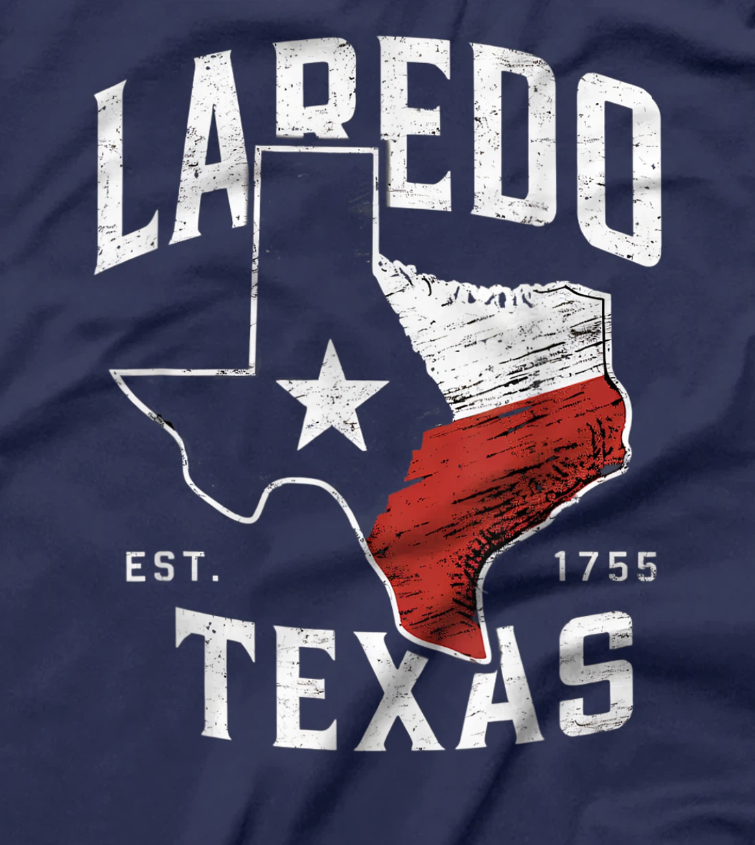 Laredo Texas TX Vintage State Flag | Est. 1775 T-Shirt