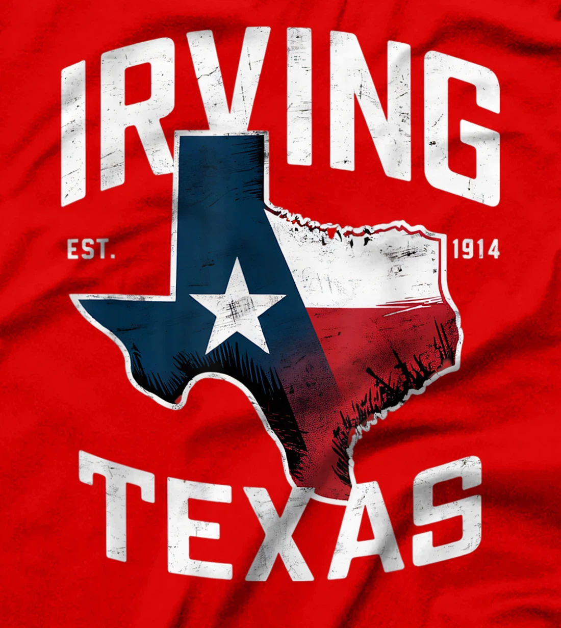 Irving Texas TX Vintage State Flag | Est. 1914 T-Shirt