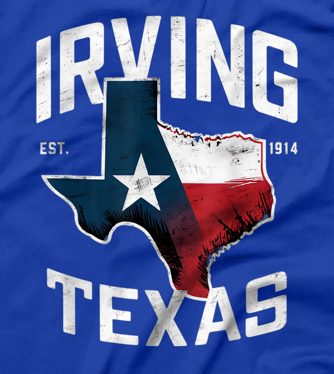 Irving Texas TX Vintage State Flag | Est. 1914 T-Shirt