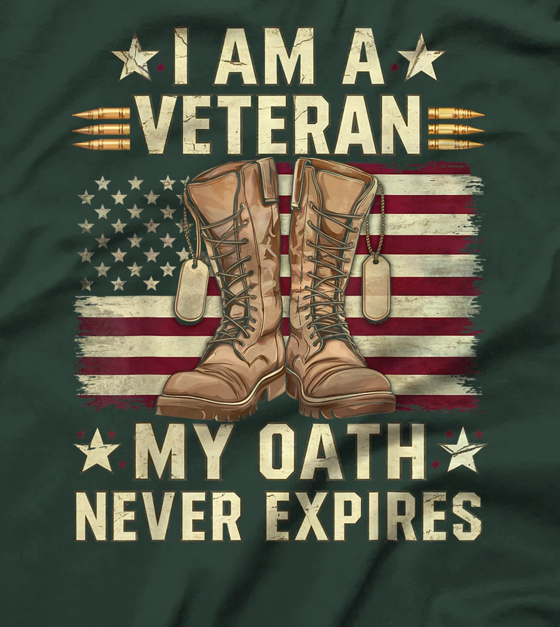 Womens I Am A Veteran My Oath Never Expires Shirt Military Veteran T-Shirt