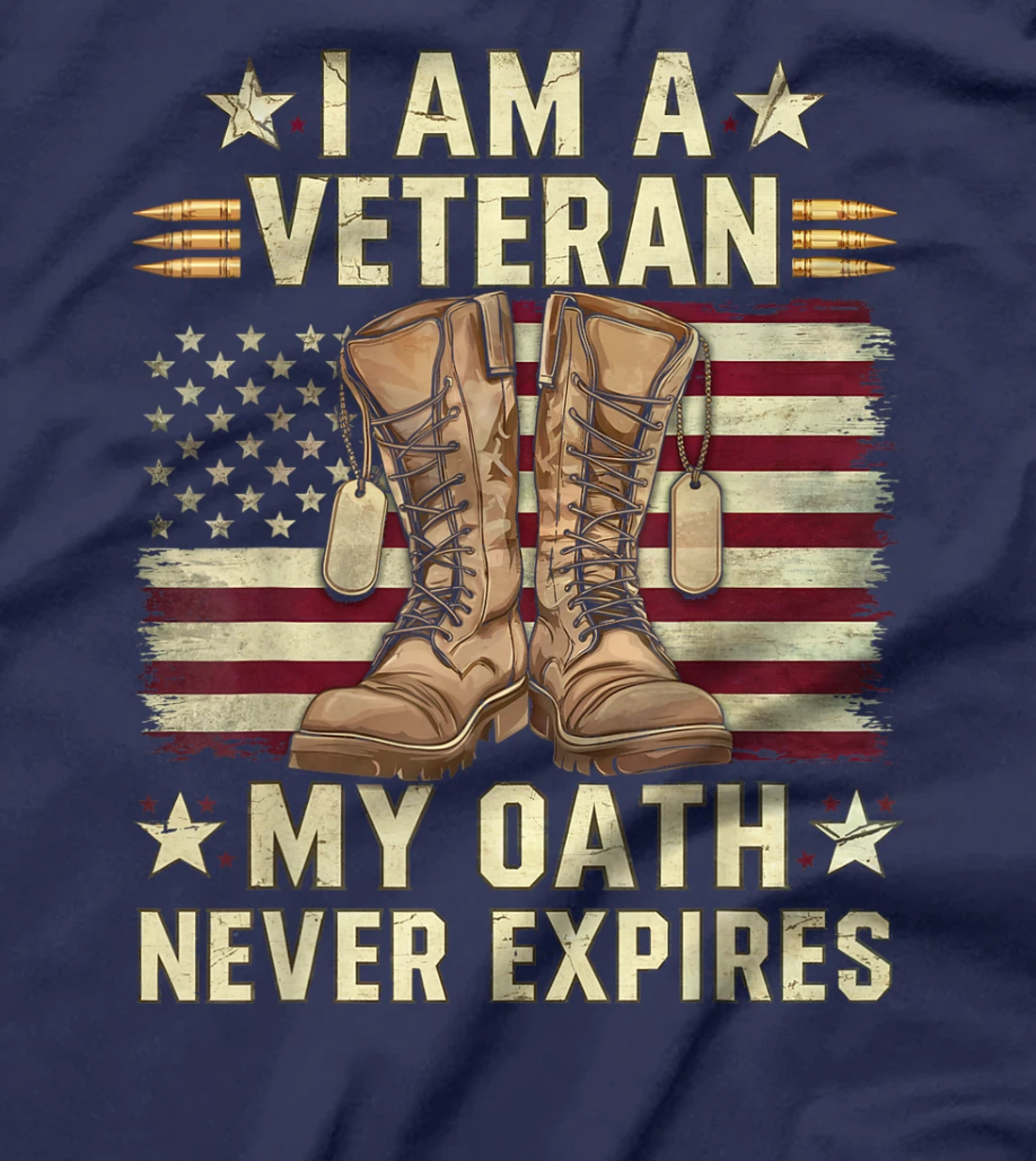 Womens I Am A Veteran My Oath Never Expires Shirt Military Veteran T-Shirt