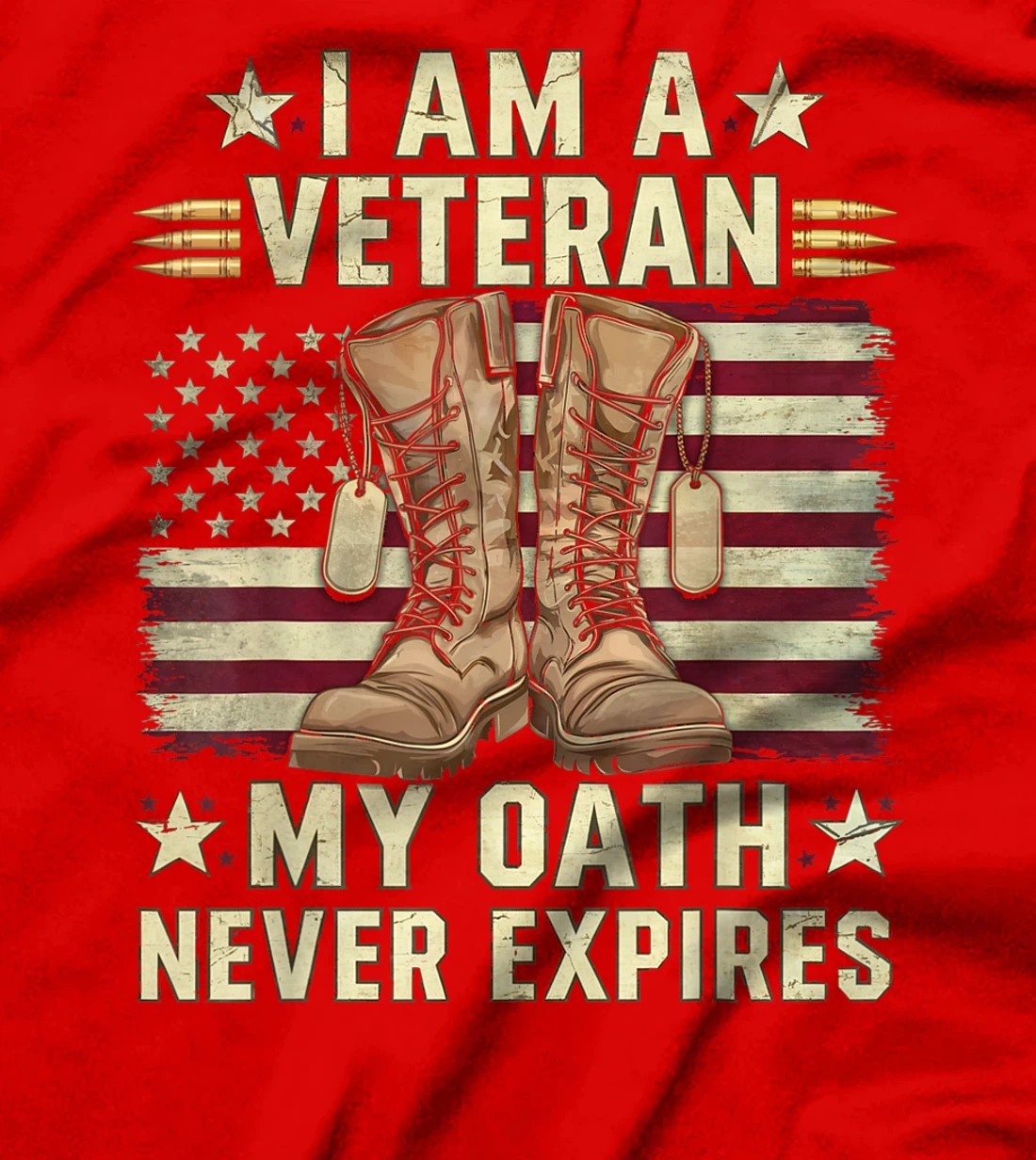 Womens I Am A Veteran My Oath Never Expires Shirt Military Veteran T-Shirt