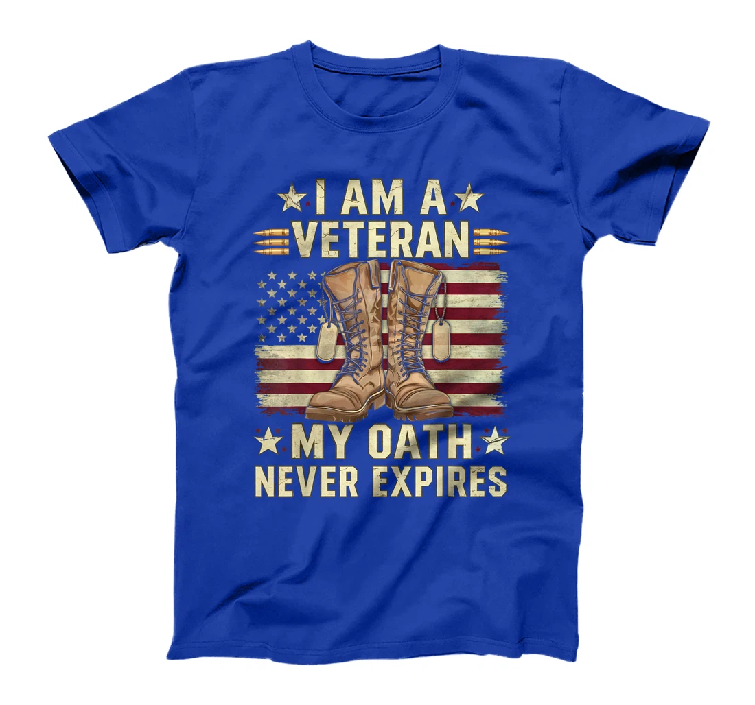 Womens I Am A Veteran My Oath Never Expires Shirt Military Veteran T-Shirt