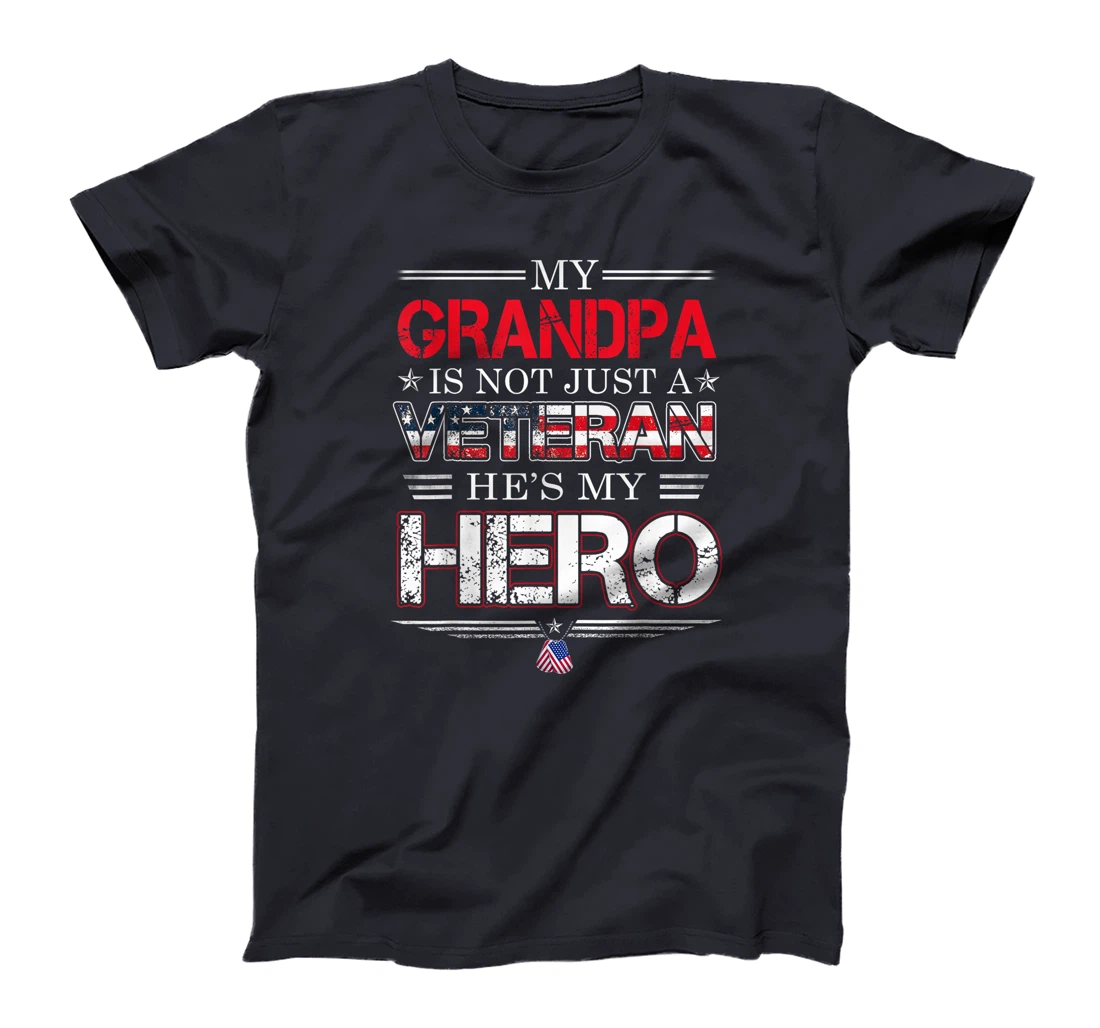 Military Family Veteran Support My Grandpa Veteran Memorial T-Shirt