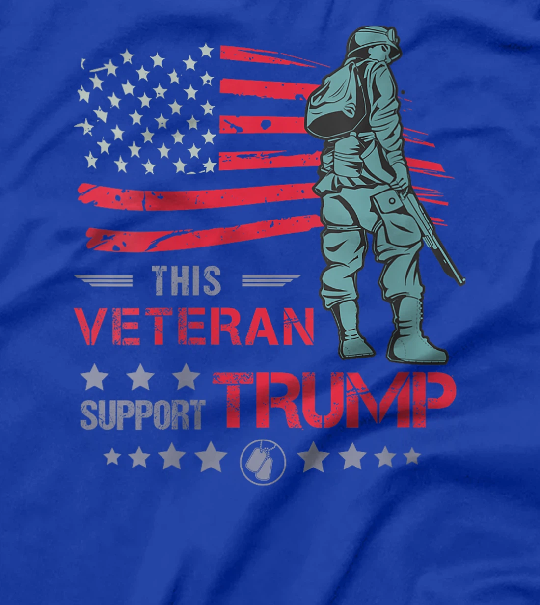 Womens This Veteran Supports Trump 2024 American Flag Solider T-Shirt