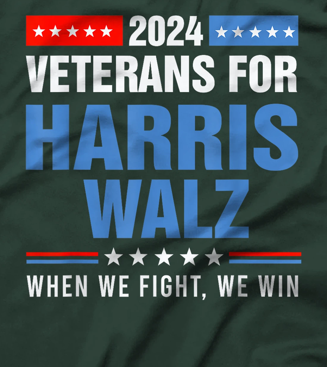 Veterans For Harris Walz 2024 Presidential Campaign T-Shirt