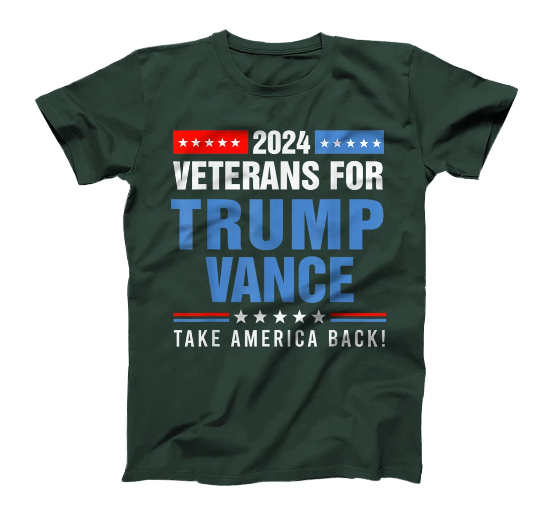 Veterans For Trump Vance 2024 Presidential Campaign T-Shirt