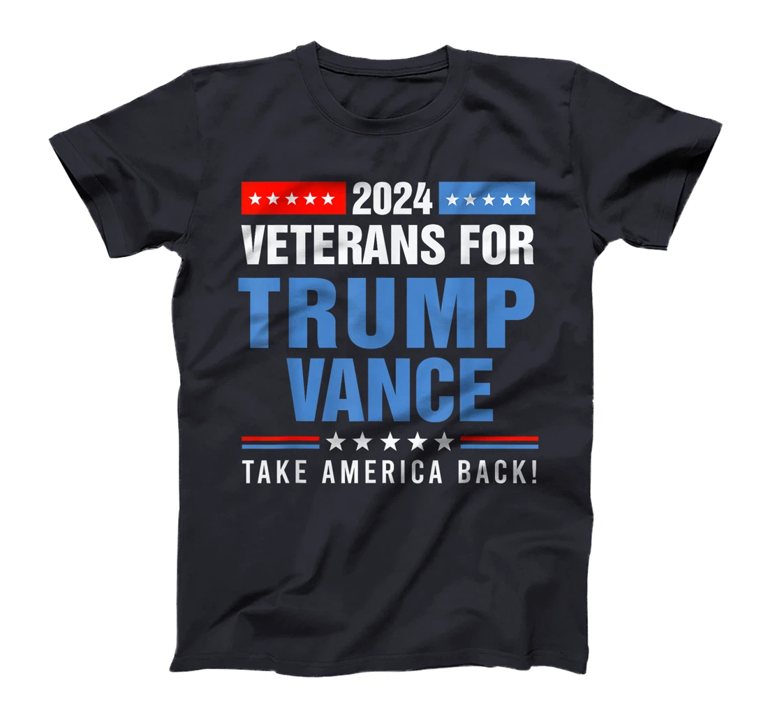 Veterans For Trump Vance 2024 Presidential Campaign T-Shirt